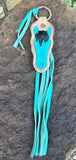 Horse Head & Fringe Leather Keychains