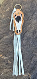 Horse Head & Fringe Leather Keychains