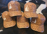 Tooled Leather Trucker Hats