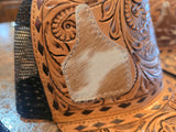 Tooled Leather Trucker Hats