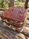 Travel Cowhide Jewelry Case