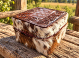 Travel Cowhide Jewelry Case