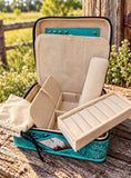 Turquoise Western Leather Jewelry Case