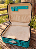 Turquoise Western Leather Jewelry Case